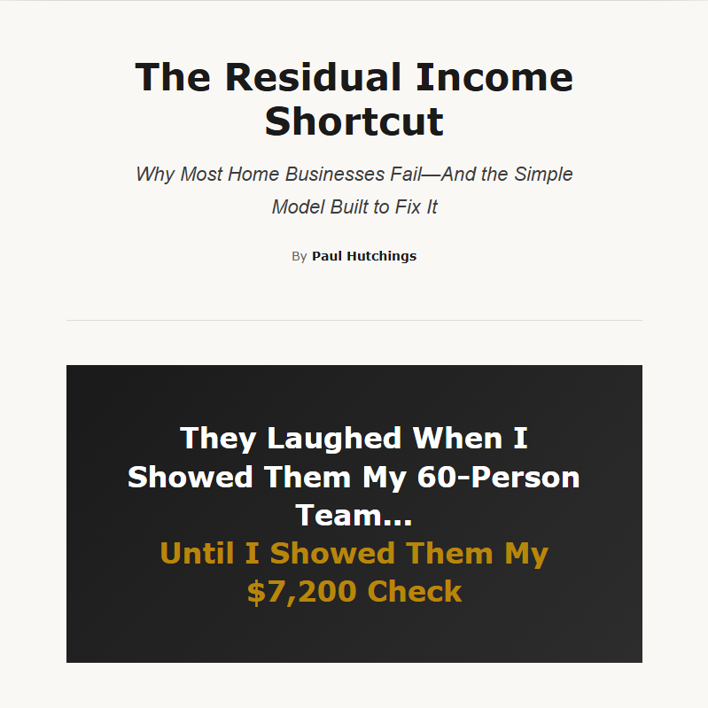 The Residual Income Shortcut